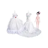 Dream Wedding Dress ☆ White Moonlight [2 Dresses] Dress-Up Doll + Подарочная коробка + Наклейка для ногтей + Подарочный набор