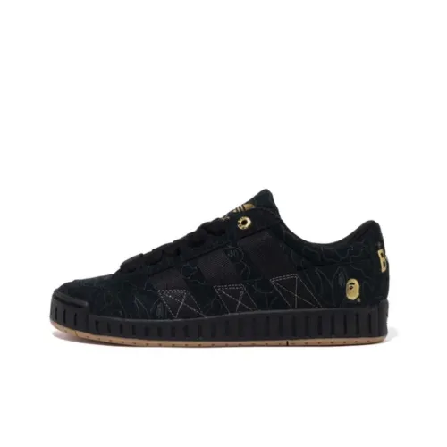 BAPE BLACK x adidas originals NRTN Slip-resistant Abrasion-resistant Low Top Skateboard Shoes Men's Black BAPE BLACK x adidas Originals NRTN Скейтборд Кроссовки Низкие противоскользящие устойчивые к истиранию мужские черные