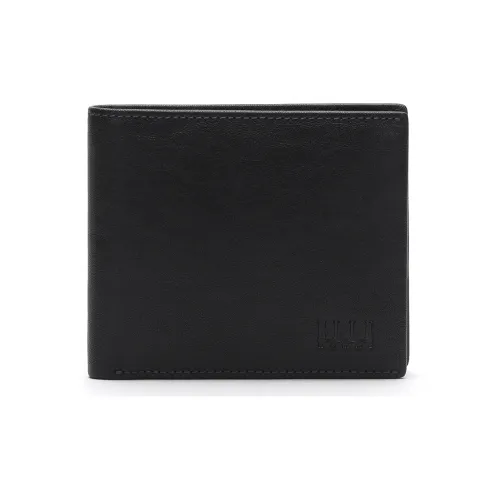 ELLE HOMME Лицевая коровья кожа Кошелек чековая зажимка Маленький Мужской Черный Кофе