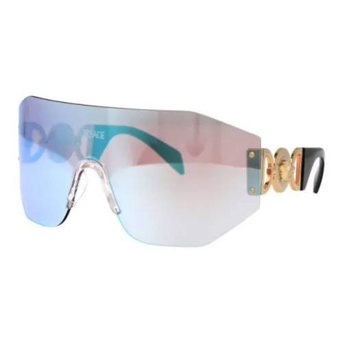 VERSACE Металл Нерегулярная форма Солнцезащитные очки Мужской Черный