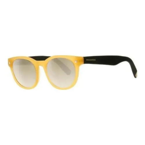 DSQUARED 2 Пластик Круглые Солнцезащитные очки Женские Желтые