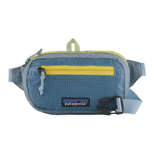 Patagonia 1L Бананка Outdoor Сумка Переработанный Нейлон Steam Синий Унисекс