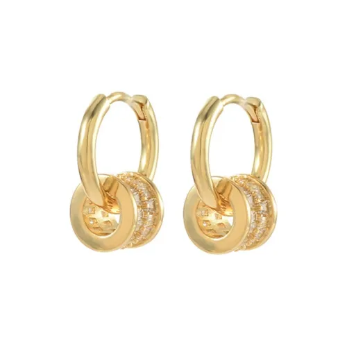 Rhymes Серьги из циркония и меди женские