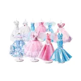 Розовый Pretty + Ледяной и Снег + Белый лунный свет [Консервы делают 10 наборов Платьев] Подарочная коробка + Аксессуар Пачка