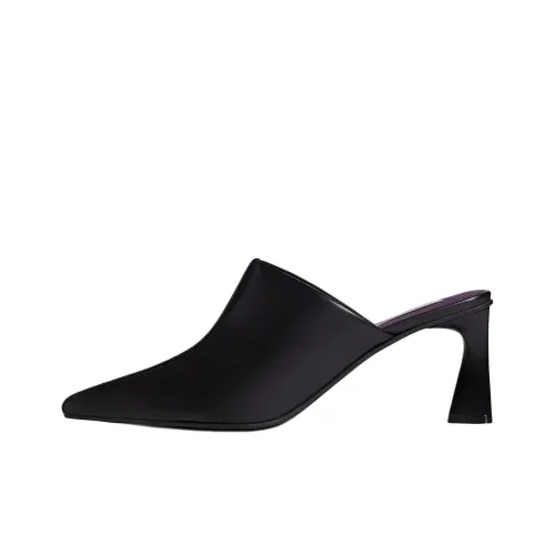 Stella McCartney Резиновая подошва Домашние тапочки Женские Черный