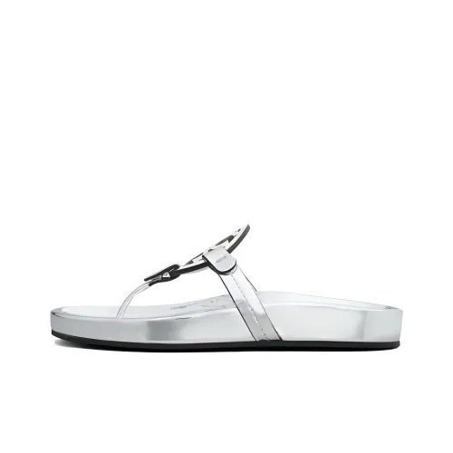 TORY BURCH Шлепанцы Женские Серебряные