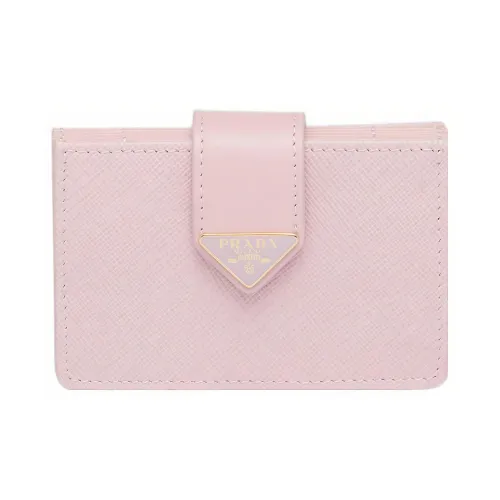 PRADA Кожа Держатель для карт Женский Снежно-розовый