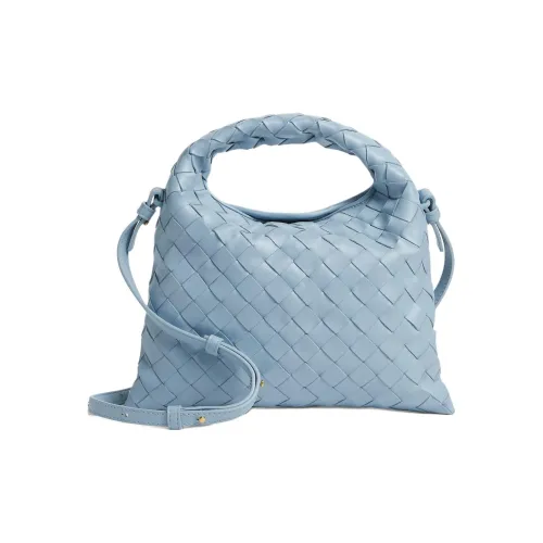 Bottega Veneta Intrecciato Коровья кожа Сумка Сумка через плечо Сумка через плечо Мини Женская Ледяной синий