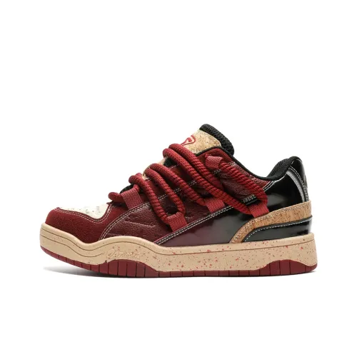 TOMAY Slip-resistant Abrasion-resistant Lightweight Low-Top Skateboarding Shoes Unisex Burgundy TOMAY Противоскользящие Износостойкие Легкие Низкие Кроссовки для Скейтбординга Унисекс Бордовые