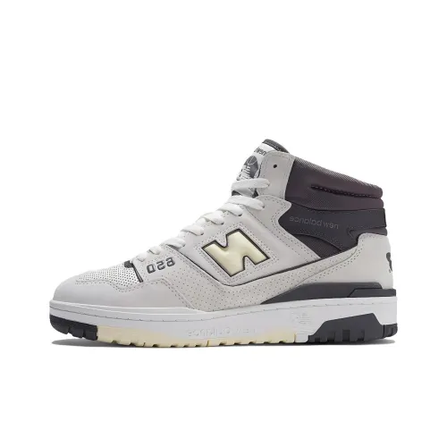 New Balance NB 650 Устойчивые к истиранию Высокие кроссовки Винтажные баскетбольные кроссовки Мужские Белый Фиолетовый