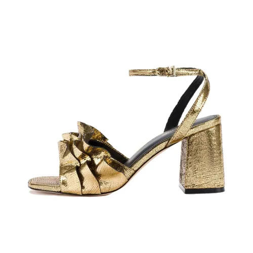 Larroude Selena one Ремень Сандалии 7,5cm Женские Золотые