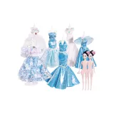 Юниор Дизайнер ☆ Высокая мода 6 [Белый лунный свет + Ледяной и Снег Фантастический] 2 Платье-Вверх Куклы
