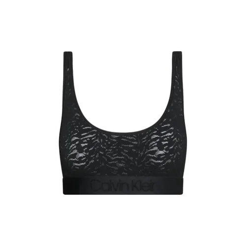 Calvin Klein Без подкладки Бюстгальтер Бралетт Европейская версия Женский Черный