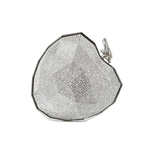 Jimmy Choo Прозрачный Синтетическая смола Клатч Женское Серебро