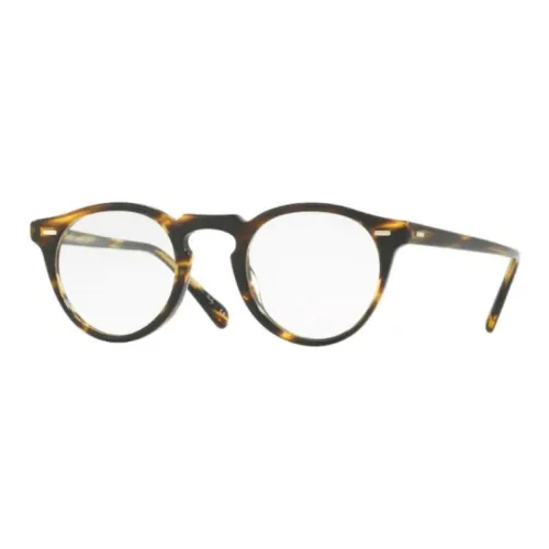 Oliver Peoples Ацетат Круглые Оправы для Очков Мужские Черепаховый