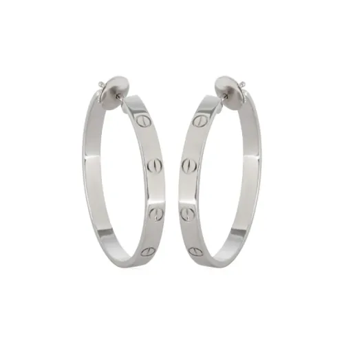 Cartier 18K Белое золото Серьги-гвоздики Женское серебро