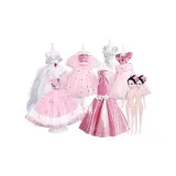 Юниор Дизайнер ☆ 6 Высококлассный [Белый лунный свет + Розовый Красота] 2 Платье-Вверх Куклы