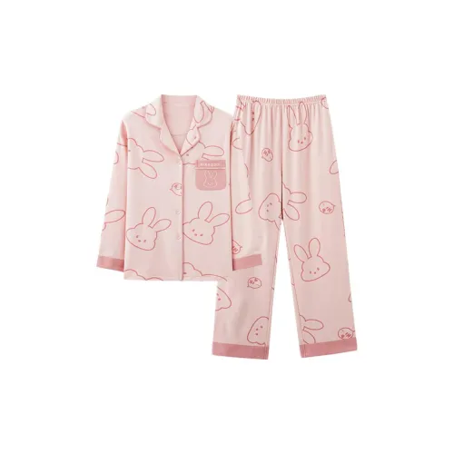 MIIOW Пижамный комплект женский Pink Rabbit с принтом