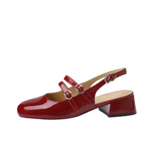 STUDIO LEE Грубый каблук Туфли Мэри Джейн 4CM Женские