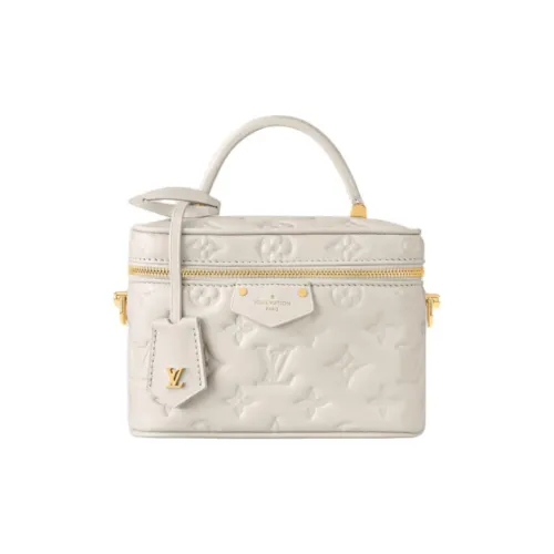 LOUIS VUITTON Vanity FLUFFY Овечья шкура Сумка для грима Сумка через плечо Сумка Маленькая Женская Кремовая