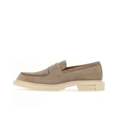 Fendi Frame Loafers Gray Men's