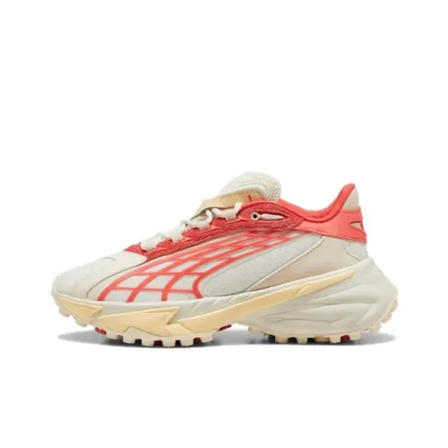 PUMA Spire Slip Resistant Abrasion Resistant Низкий Топ Тренировочные Беговые Кроссовки Унисекс Бежевый Красный