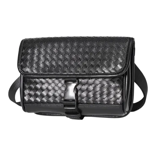 Slazenger PU (полиуретан) Мягкая кожа Маленькая квадратная сумка Сумка через плечо Стандартная Мужская Черная