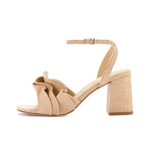 Larroude Selena One Ремешок Сандалии 7,5 см Женские Бежевые