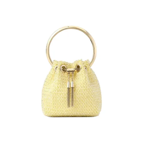 Jimmy Choo Сатиновая сумка через плечо мини-сумка женская желтая