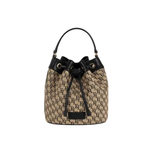 Elisabetta Franchi Полиэстер Ведрообразная Сумка Женская Коричневая и Черная