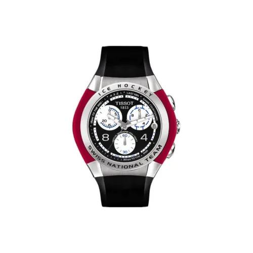 TISSOT Quartz Механизм Унисекс Часы 45*41,4 мм Черный Циферблат Корпус из Нержавеющей Стали Резиновый Ремешок