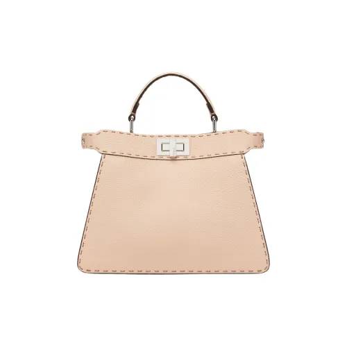 FENDI Peekaboo ISeeU Кожа Сумка через плечо Сумка Маленькая Женская Розовая