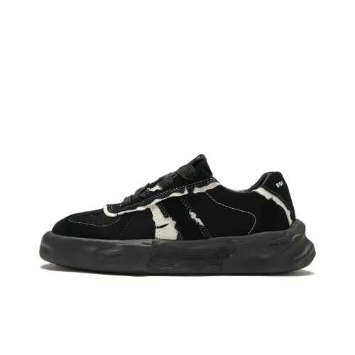 Soilios Slip-resistant Abrasion-resistant Low-top Skateboard Shoes Unisex Obsidian Black Слайп-резистентные абразионные низкие топовые скейтборд-кроссовки унисекс обсидиан черный