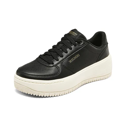 Skechers Grand 92 Устойчивые к истиранию Низкие Кроссовки для скейтбординга Женские Черный Белый