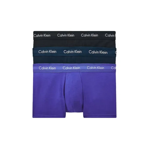 CALVIN KLEIN 3P LOW Step Шов Основная Часть Трусы Европейская Версия Женские 3 Упаковки Многоцветные