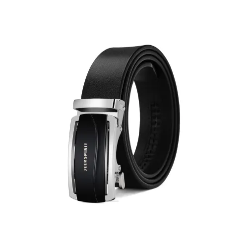 JEEP SPIRIT JEEP Натуральная кожа Бизнес брюки с Luxe Touch Корова кожа ремни Мужские Ширина 3,5 см