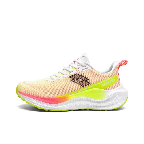 LOTTO Shock Absorbers Slip-resistant Abrasion-resistant Low Top Беговые кроссовки Женские Белые Красные