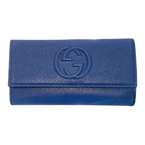 GUCCI Soho Коровья кожа Кошелек Женские Синий