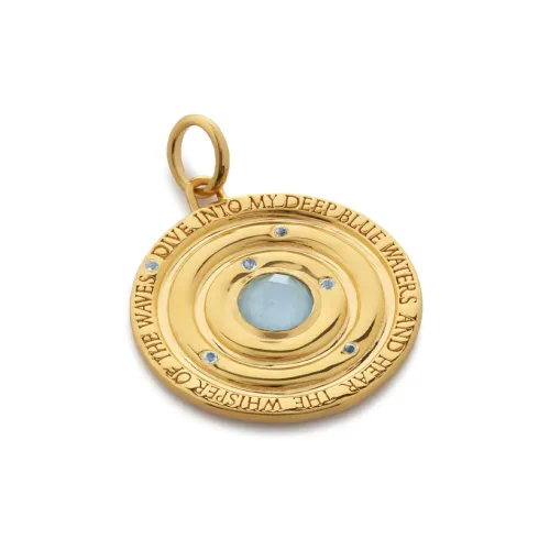 Monica Vinader Экологичный Переработанный 18K Золото Покрытие Серебряные Шармы Подвески Женские Золото