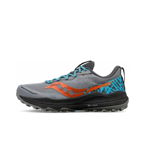 Saucony Xodus Ultra 2 Slip-Resistant Abrasion-Resistant Low-Top Casual Shoes Men's Gray Orange Сaucony Xodus Ultra 2 Противоскользящий устойчивый к истиранию низкий топ повседневная обувь мужская серый оранжевый