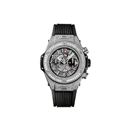 HUBLOT Автоматический Механический Механизм Мужские Часы 45 мм Серебряный
