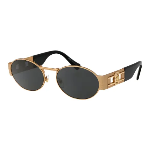 VERSACE Стальные ОВАЛЬНЫЕ СОНЦЕЗАЩИТНЫЕ ЖЕНСКИЕ ЗОЛОТЫЕ