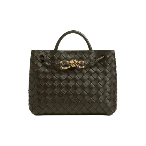 Bottega Veneta Andiamo Series Intrecciato Ткани вязаные Овчина Сумка через плечо Сумка Маленькая Женская Хаки