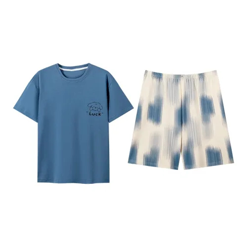 ROUKEER Пижамный комплект мужской королевский синий