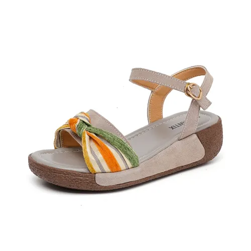 Reivanti One Ремешок Сандалии 5 см Женские Коричневый