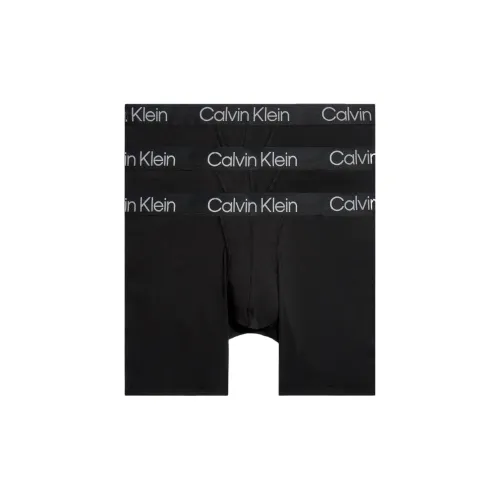 CALVIN KLEIN Boxer Brief 3PK Трусы European Version Мужской 3 упаковки Черный
