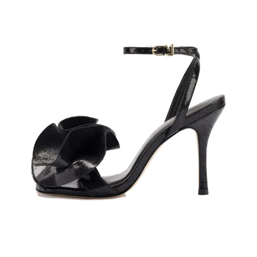 Larroude Penelope One Strap Sandals 9,5cm Women's Black Ларруде Пенелопа One Ремешок Сандалии 9,5см Женские Черные