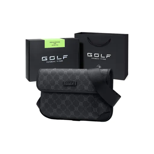 GOLF PVC Синтетическая кожа Конверт Сумка Сумка через плечо Сумка на плечо Мужская Черная