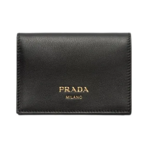 PRADA Кожа Кошелек Маленький Женский Черный