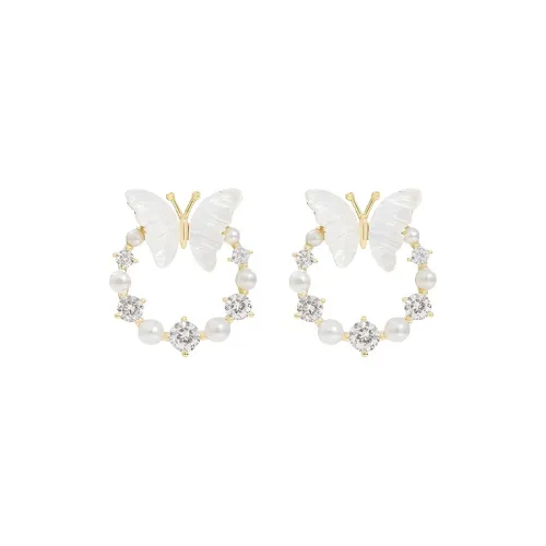 C C Alloy Stud Earrings Women's